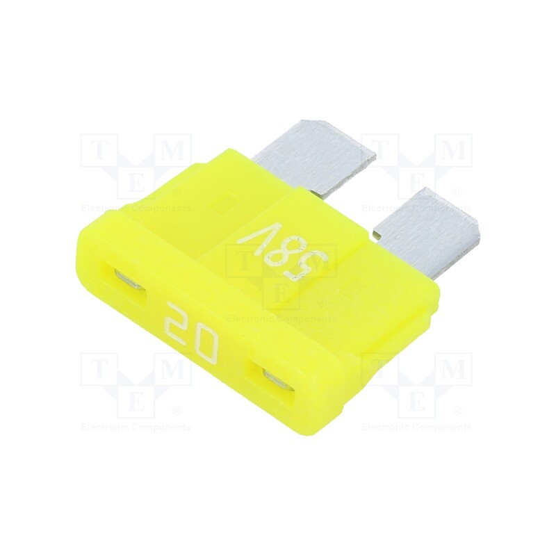 20 pcs : 340031-58V - Fuse: fuse, 20A, 58VDC, automotive, 19.3mm, tin alloy