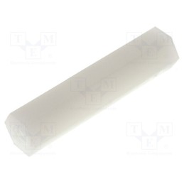 20 pcs : HP-25 - Screwed spacer sleeve, hexagonal, polyamide, M3, 25mm
