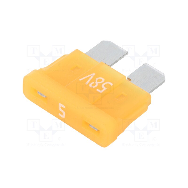 20 pcs : 340024-58V - Fuse: fuse, 5A, 58VDC, automotive, 19.3mm, tin alloy