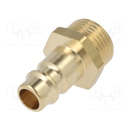 10 pcs : ES 38 NA - Quick connection coupling, 0÷35bar, brass, 33mm, 1000l/min