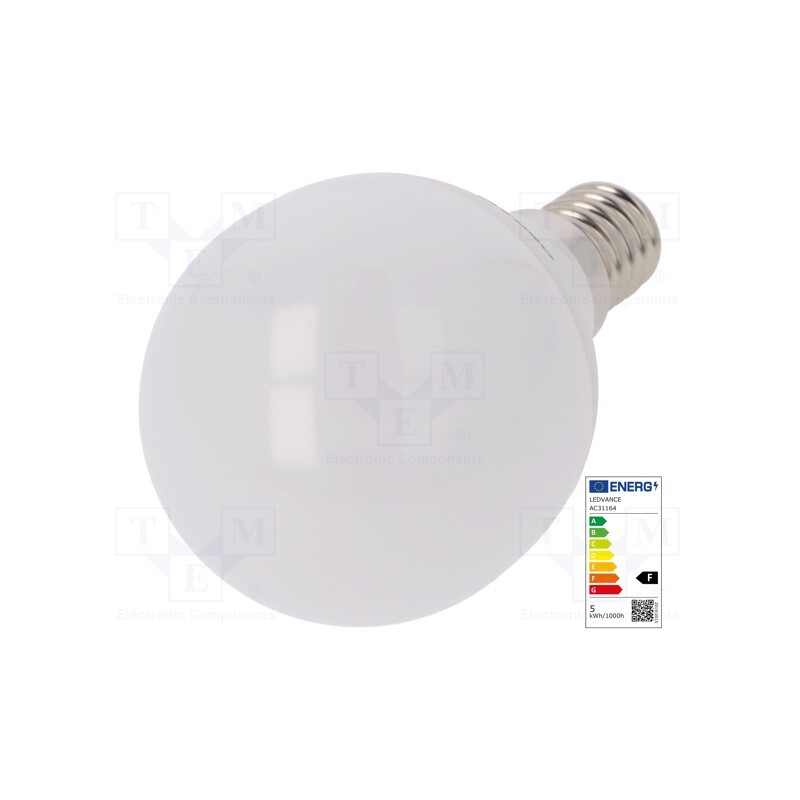 10 pcs : 4058075147898 - LED lamp, warm white, E14, 230VAC, 470lm, P: 5.5W, 2700K, CRImin: 80