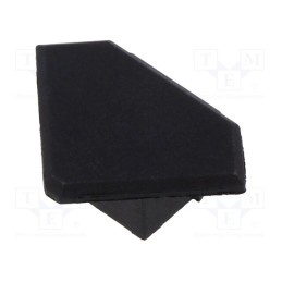 10 pcs : C20124C07 - Cap for LED profiles, black, 45-ALU