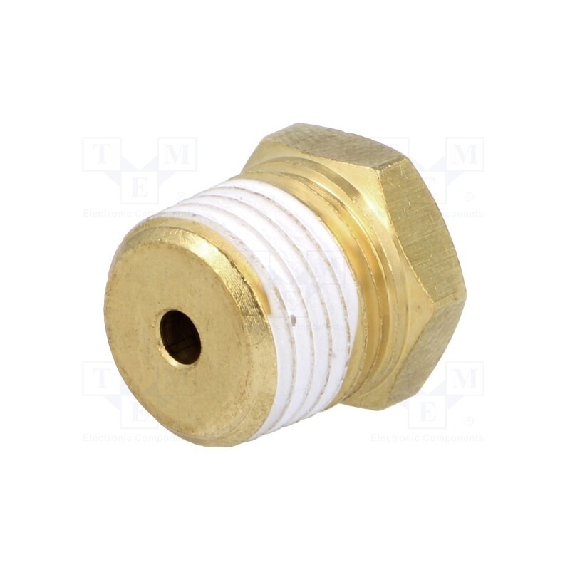 10 pcs : KQ2H04-02AS - Push-in fitting, threaded,straight, -1÷10bar, brass, -5÷60°C