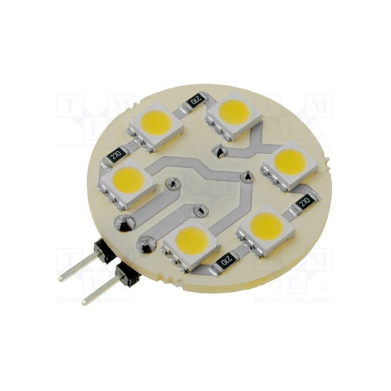 10 pcs : OF-LEDG4WW - LED, warm white, 1.44W, 84lm, 12VDC, Cap: G4
