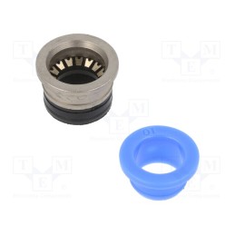 10 pcs : 224.1 - Push-in fitting, push-on, -0.95÷15bar, nickel plated brass,PTB