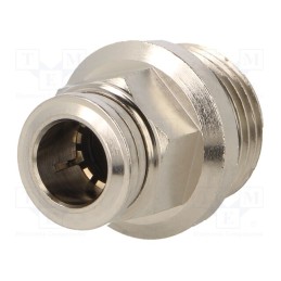 10 pcs : 57020 8-3/8 - Push-in fitting, straight, -0.99÷20bar, nickel plated brass