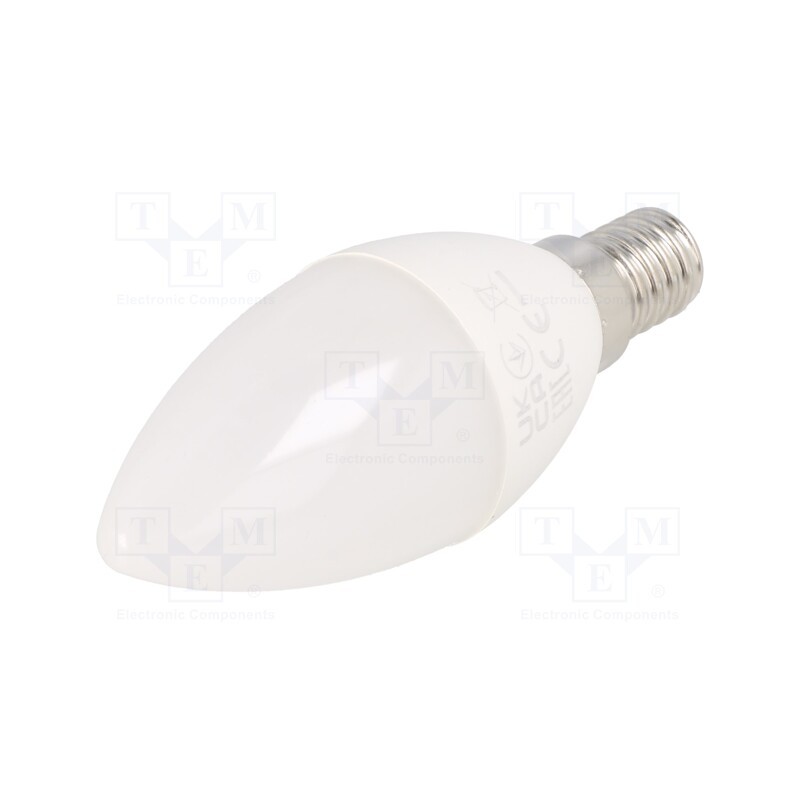 10 pcs : GT-C37NW5W-3 - LED lamp, neutral white, E14, 230VAC, 5W, 180°, 4000K, 3pcs.