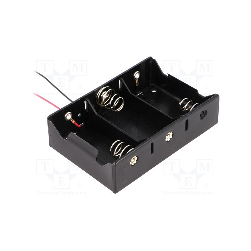 10 pcs : BH-131A - Holder, D,R20, Batt.no: 3, cables, 150mm