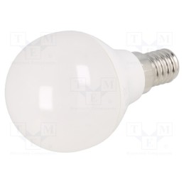 10 pcs : GT-B45WW5W-3 - LED lamp, warm white, E14, 230VAC, 5W, 200°, 3000K, 3pcs.