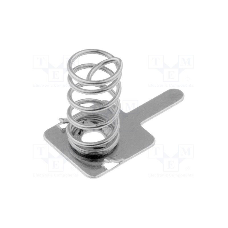 100 pcs : 223B - Spring contact, AAA,R03, Batt.no: 1, soldered, Contacts: steel