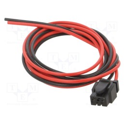 10 pcs : 566654 - Plug socket, Len: 0.5m, Øcore: 0.14mm, Cores: 2, IP40, 3A, -5÷60°C