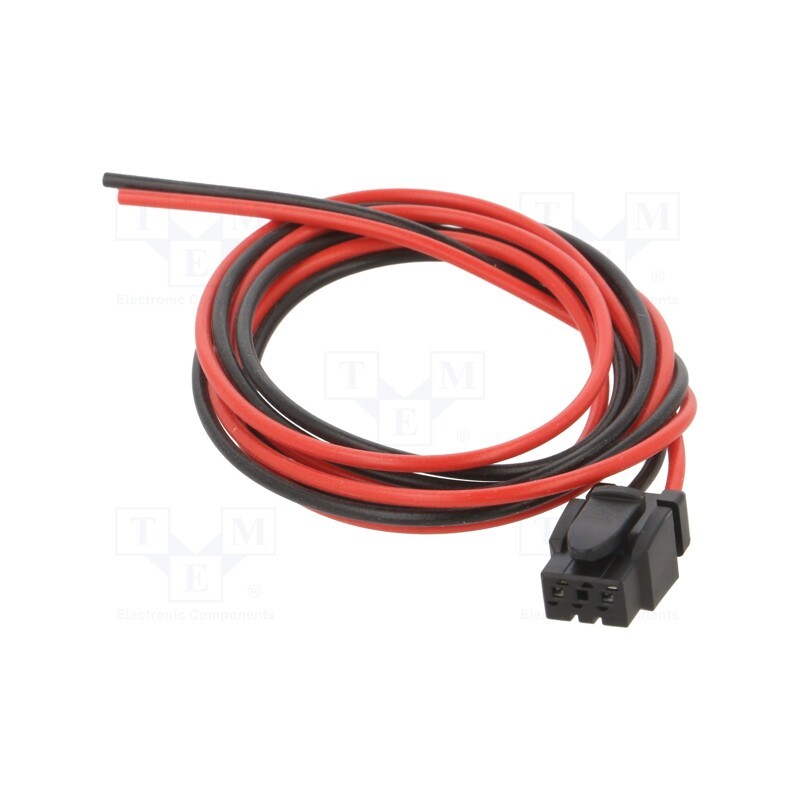 10 pcs : 566654 - Plug socket, Len: 0.5m, Øcore: 0.14mm, Cores: 2, IP40, 3A, -5÷60°C