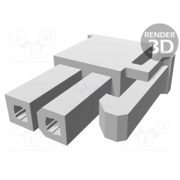 20 pcs : 39-01-3025 - Plug, wire-wire/PCB, female, Mini-Fit Jr, 4.2mm, PIN: 2, for cable