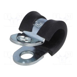 10 pcs : LKD10815 - Fixing clamp, ØBundle : 8mm, W: 15mm, steel, Cover material: EPDM
