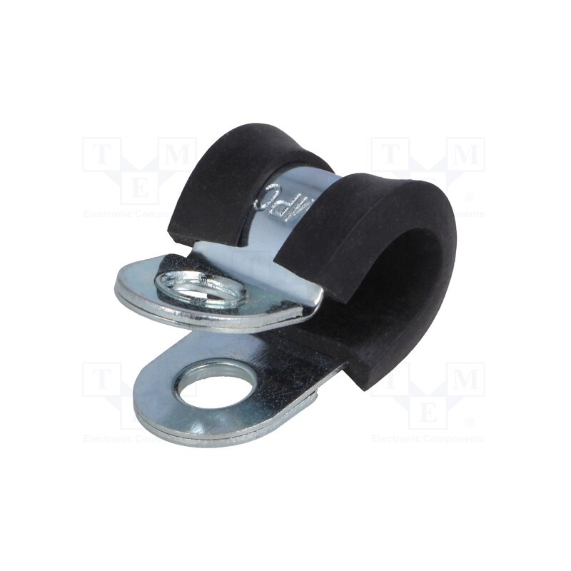 10 pcs : LKD10815 - Fixing clamp, ØBundle : 8mm, W: 15mm, steel, Cover material: EPDM