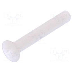 50 pcs : 8G202M3X20 - Screw, M3x20, 0.5, Head: countersunk, slotted, 1mm, polyamide