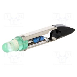 10 pcs : LG-T6.8-24AC/DC - LED lamp, green, T6,8, 24VDC, 24VAC