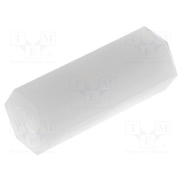 20 pcs : HP-16 - Screwed spacer sleeve, hexagonal, polyamide, M3, 16mm