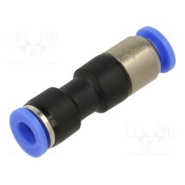 10 pcs : 199.06 - Stop valve, -0.95÷15bar, nickel plated brass,PBT, 6mmx2, 0÷60°C