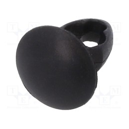 50 pcs : 3311 - Rivet, polyamide, Rivet diam: 4mm, L.rivet: 3.2mm, black, UL94V-2