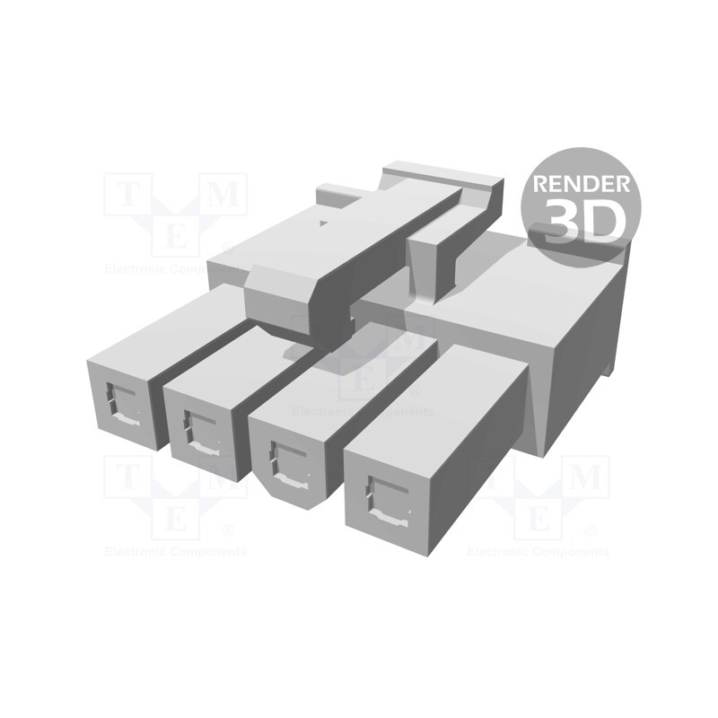 10 pcs : 39014041 - Plug, wire-wire/PCB, female, Mini-Fit Jr, 4.2mm, PIN: 4, for cable