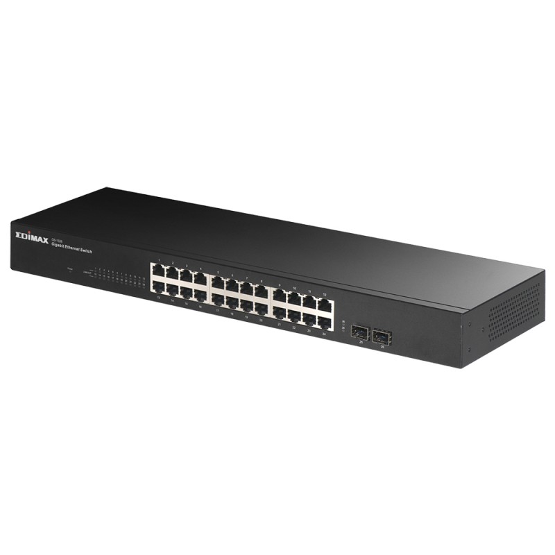 1 pcs - Edimax Unmanaged Ethernet Switch, 24 RJ45 Ports, 2000Mbit/s Transmission, 100 - 240V ac