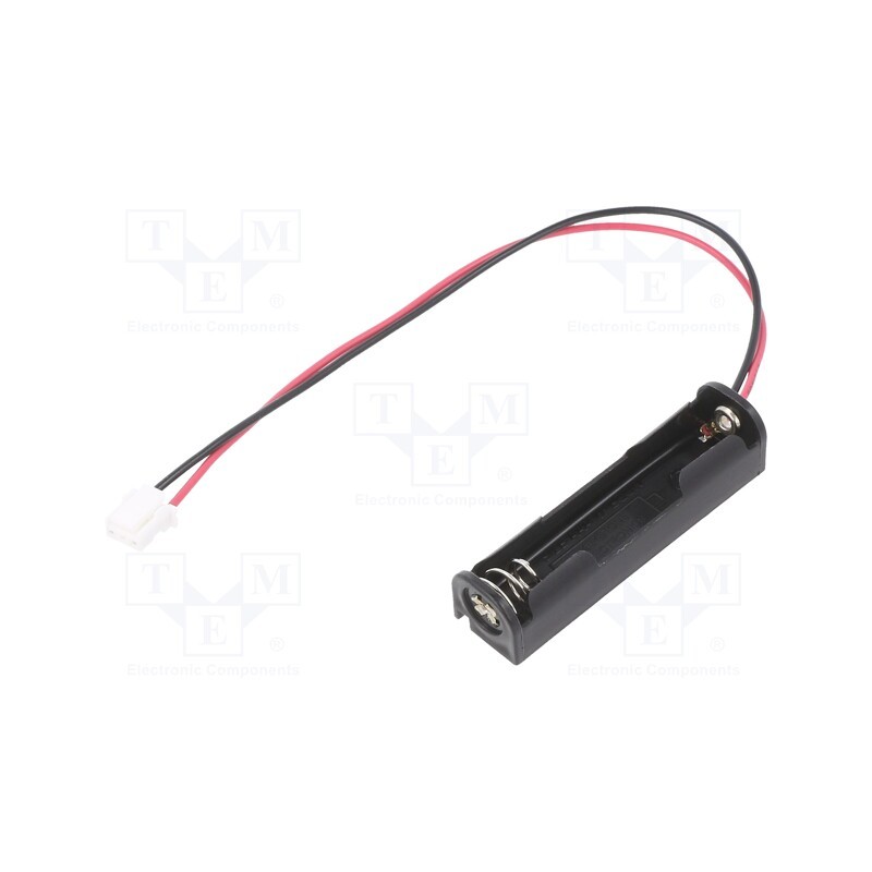 10 pcs : 2467CN - Holder, AAA,R03, Batt.no: 1, 3pin,leads 150mm,terminal