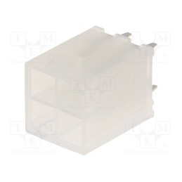 20 pcs : 39281043 - Socket, wire-board, male, Mini-Fit Jr, 4.2mm, PIN: 4, THT, 9A, tinned