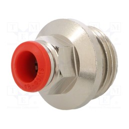 10 pcs : 50020 8-1/2 - Push-in fitting, straight, -0.99÷20bar, nickel plated brass