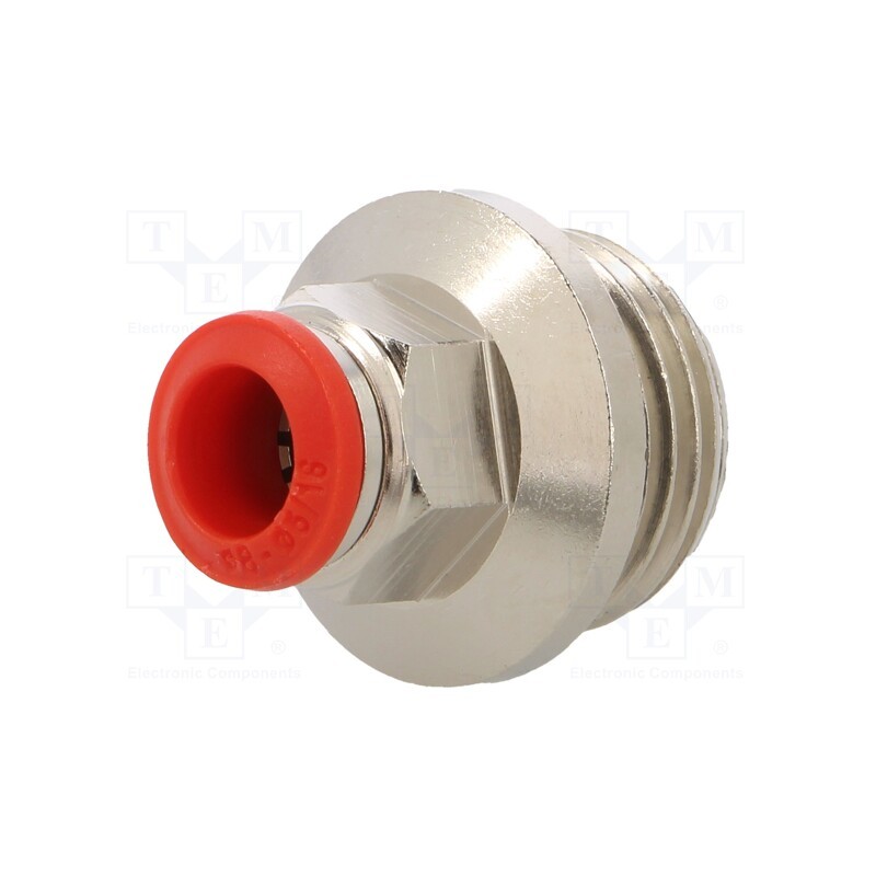 10 pcs : 50020 8-1/2 - Push-in fitting, straight, -0.99÷20bar, nickel plated brass