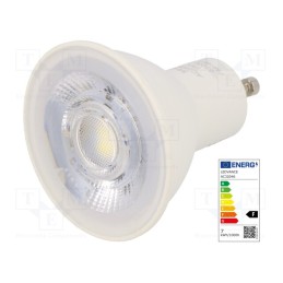 10 pcs : 4058075198821 - LED lamp, cool white, GU10, 230VAC, 575lm, P: 6.5W, 6500K, CRImin: 80