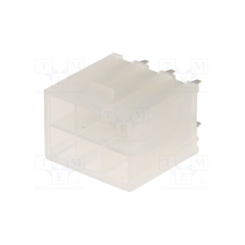 10 pcs : 39281063 - Socket, wire-board, male, Mini-Fit Jr, 4.2mm, PIN: 6, THT, 9A, tinned