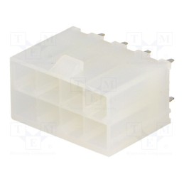 10 pcs : 39281083 - Socket, wire-board, male, Mini-Fit Jr, 4.2mm, PIN: 8, THT, 9A, tinned