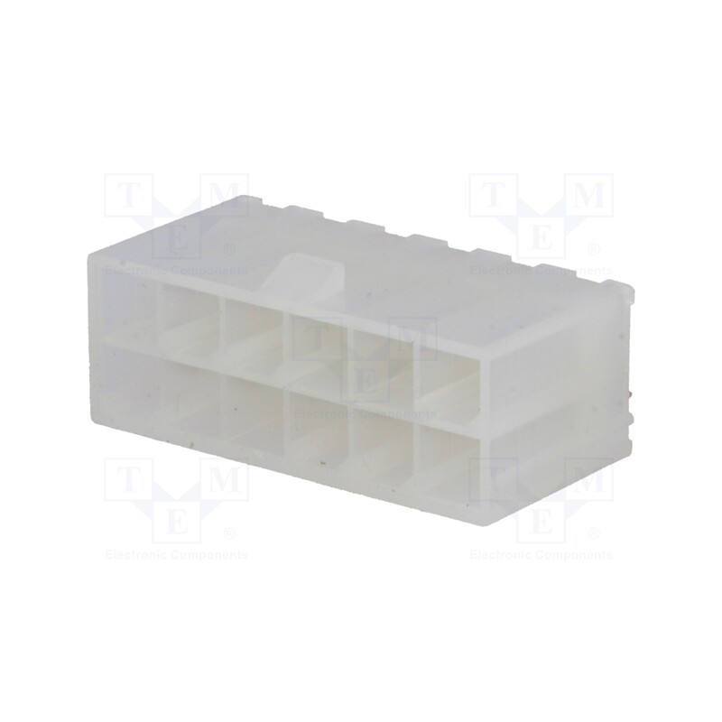 10 pcs : 39281123 - Socket, wire-board, male, Mini-Fit Jr, 4.2mm, PIN: 12, THT, 9A