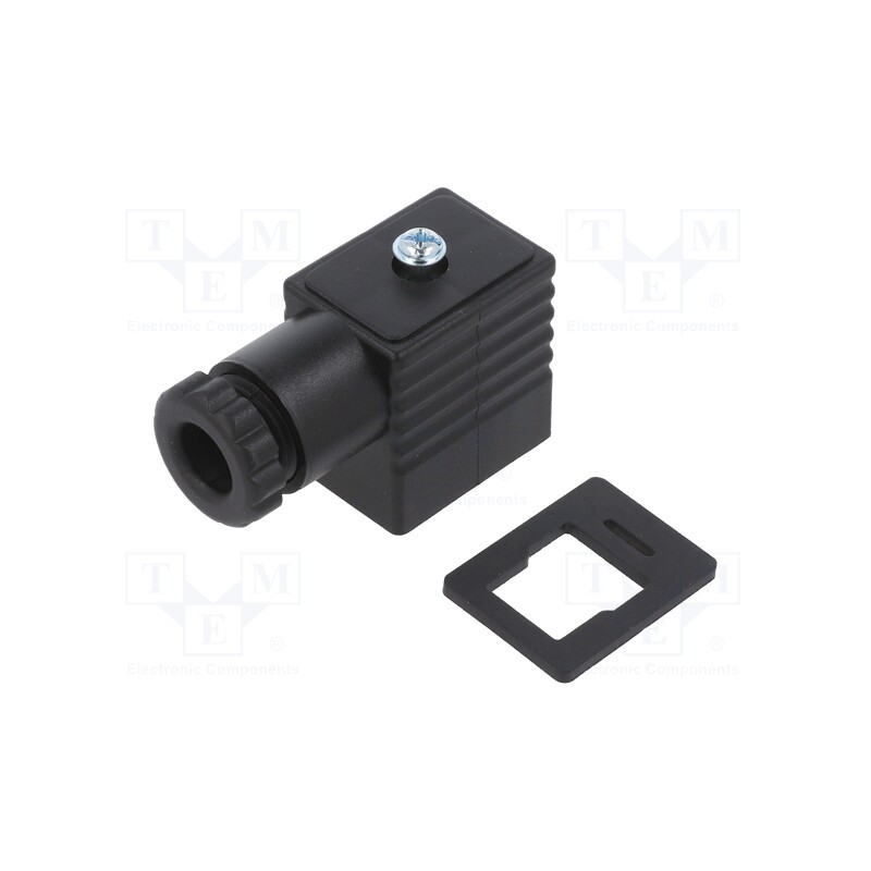 10 pcs : CEP/1 - Plug for coil, PIN: 3, black, 0÷230V, IP65, A: 20.8mm, B: 28.5mm