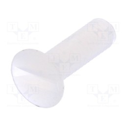 50 pcs : 8G203M3X10 - Screw, M3x10, 0.5, Head: countersunk, slotted, 1mm, polyamide