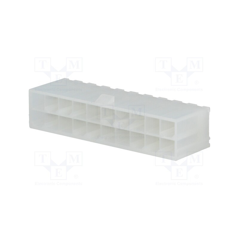 10 pcs : 39281203 - Socket, wire-board, male, Mini-Fit Jr, 4.2mm, PIN: 20, THT, 9A