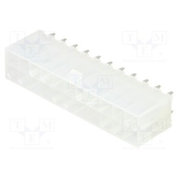 10 pcs : 39281223 - Socket, wire-board, male, Mini-Fit Jr, 4.2mm, PIN: 22, THT, 9A