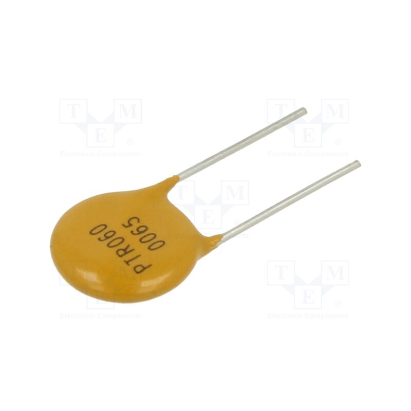 10 pcs : PTR060V0065-BK - Fuse: PTC polymer, 650mA, Imax: 40A, THT, PTR060V, bag