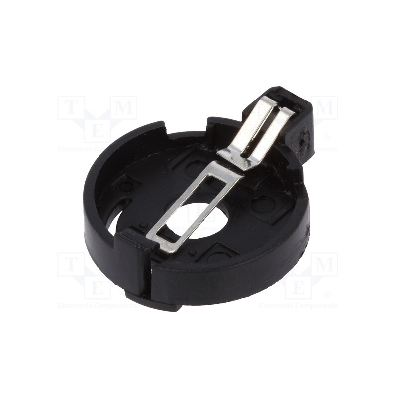 50 pcs : DS1092-05-B6P - Socket, CR2032,DL2032, Batt.no: 1, horizontal,THT, H: 6.6mm, black