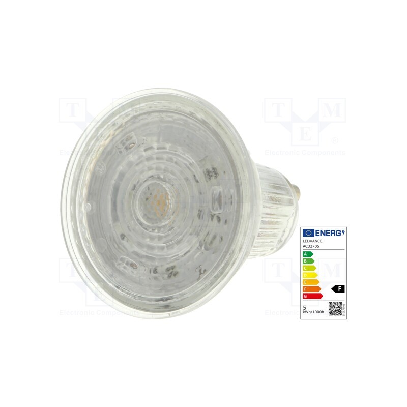 10 pcs : 4058075055155 - LED lamp, neutral white, GU10, 230VAC, 350lm, P: 4.3W, 36°, 4000K