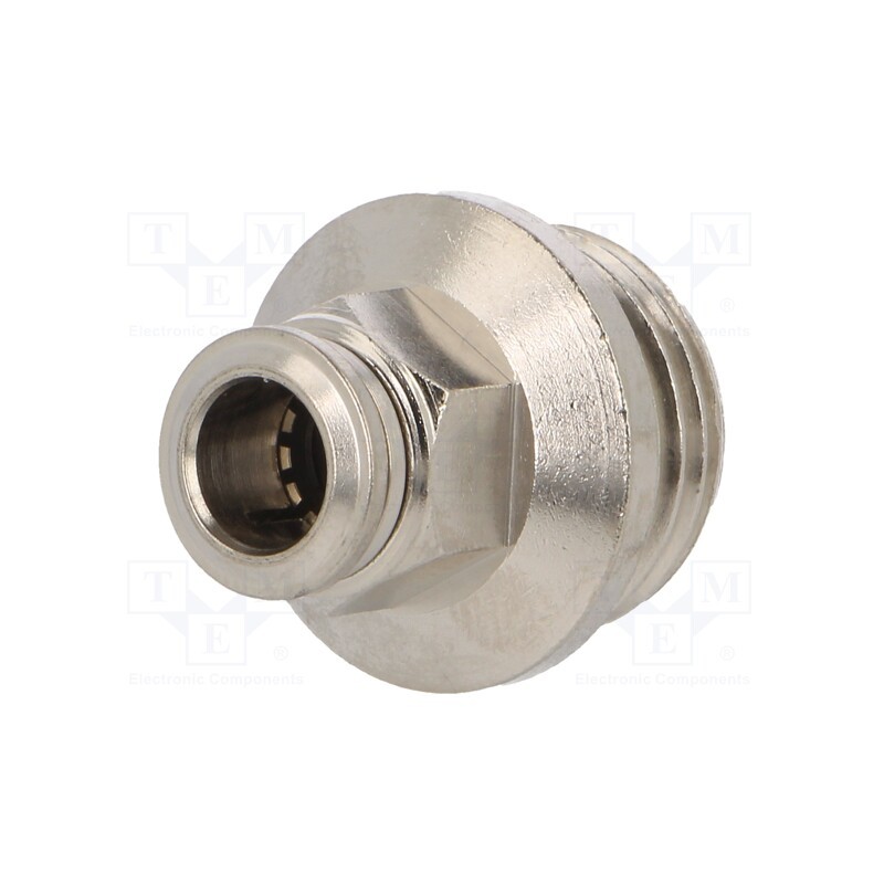 10 pcs : 57020 8-1/2 - Push-in fitting, straight, -0.99÷20bar, nickel plated brass