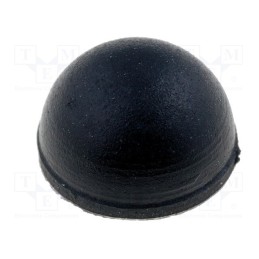 50 pcs : RF-021 - Self-adhesive foot, black, rubber, A: 6.7mm, B: 4.2mm