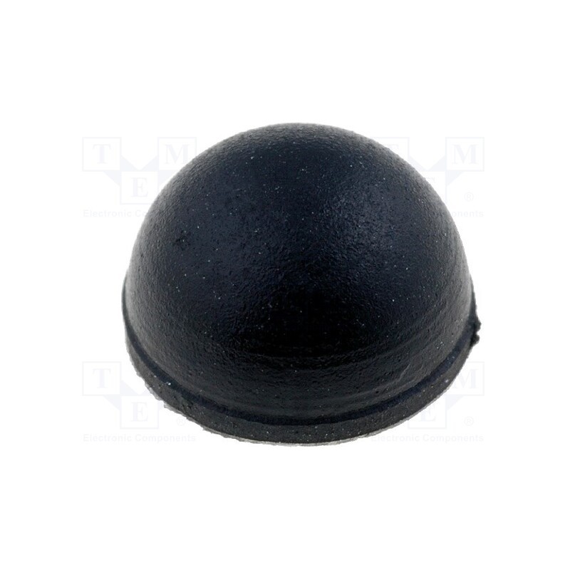 50 pcs : RF-021 - Self-adhesive foot, black, rubber, A: 6.7mm, B: 4.2mm