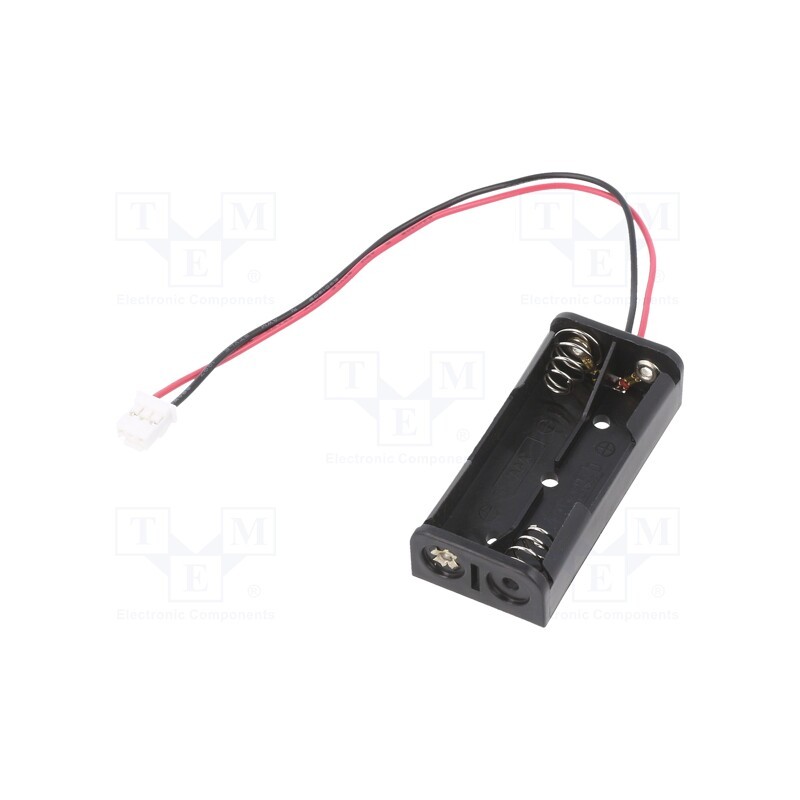 10 pcs : 2469CN - Holder, AAA,R03, Batt.no: 2, 3pin,leads 150mm,terminal