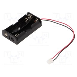 10 pcs : 2463CN - Holder, AA,R6, Batt.no: 2, 3pin,leads 150mm,terminal
