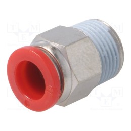 10 pcs : C01251038 - Push-in fitting, straight, PBT, Thread: BSP 3/8'