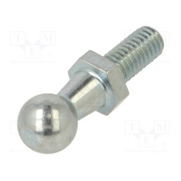 10 pcs : 92989 - Mounting element for gas spring, Mat: zinc plated steel, 10mm
