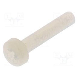 50 pcs : 8G205M3X16 - Screw, M3x16, 0.5, Head: cheese head, Pozidriv, 0,8mm, polyamide