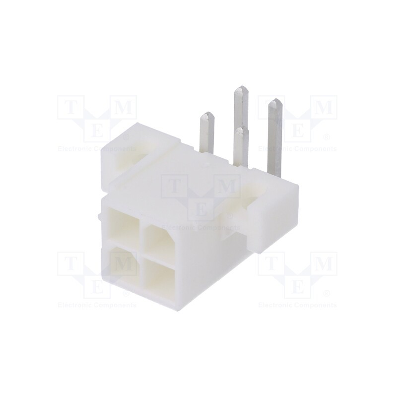 10 pcs : 39291047 - Socket, wire-board, male, Mini-Fit Jr, 4.2mm, PIN: 4, THT, holders